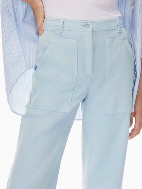 Wilfred Jeans Women’s  Modern Utility Light Blue mid-rise Straight Leg size 8